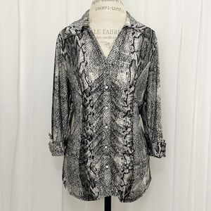 INC International Concepts Blouse Snake Print